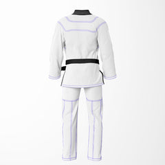 Combat Basic White with Blue Stitching and Black Lapel Brazilian Jiu Jitsu Gi (BJJ GI)