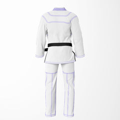 Combat Basic White with white Stitching and white lapel Brazilian Jiu Jitsu Gi (BJJ GI)