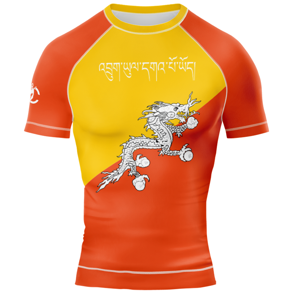MMA BHUTAN PATRIOTIC SHORT SLEEVE RASH GUARD
