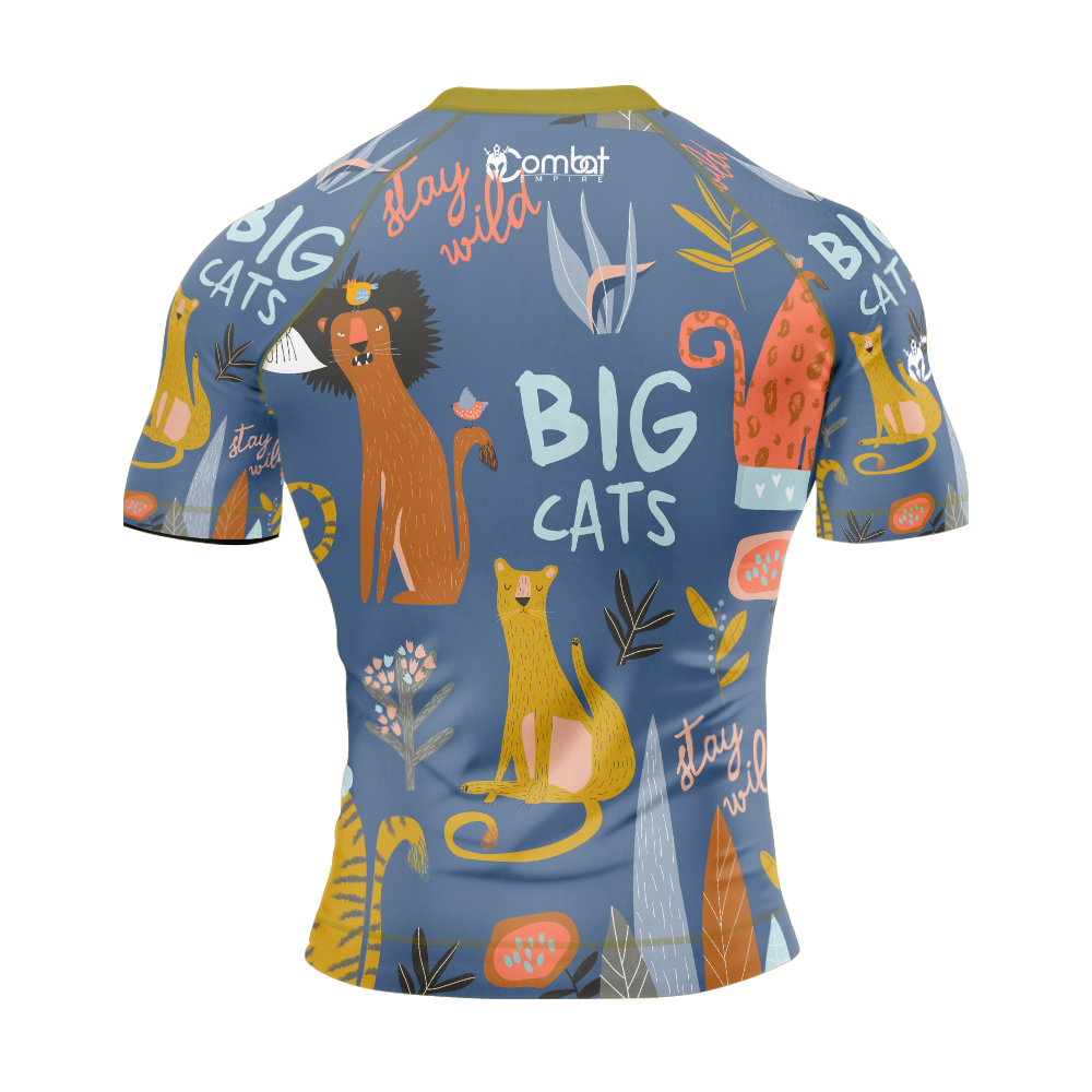 MMA Big Cats Short Sleeve Rash Guard