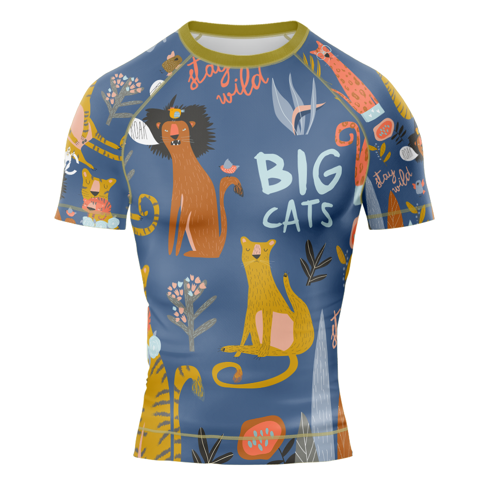 MMA Big Cats Short Sleeve Rash Guard