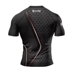 MMA Perforated Black Short Sleeve Rash Guard