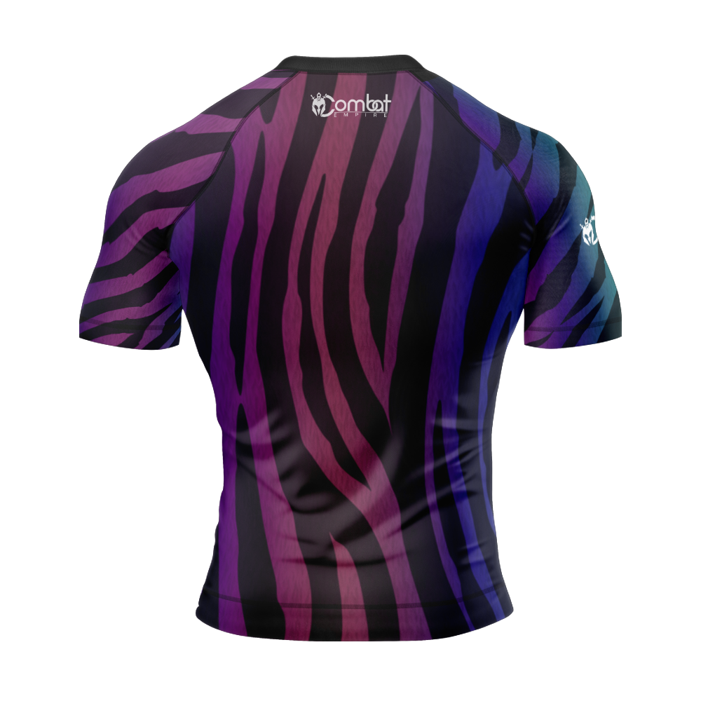 MMA Tiger Strips Short Sleeve Rash Guard