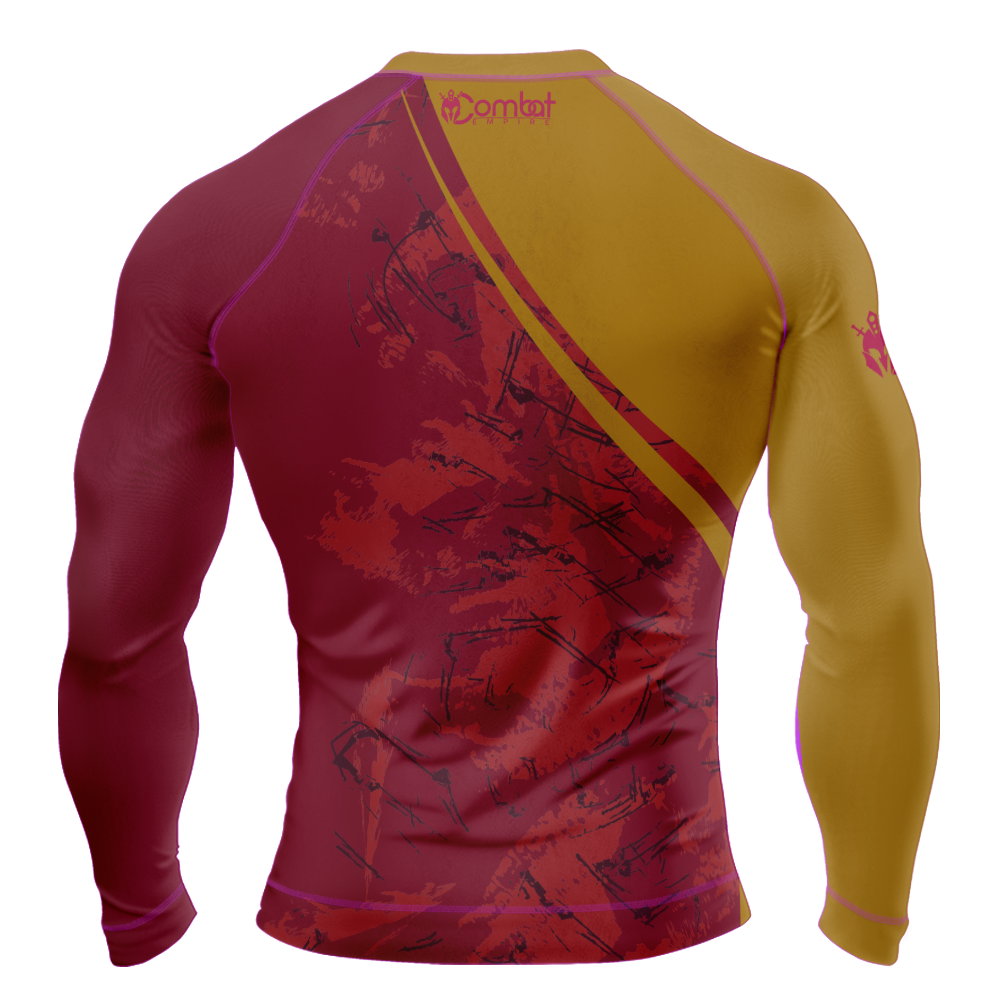 MMA Abstract Pattern Long Sleeve Rash Guard