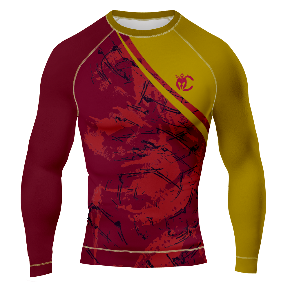 MMA Abstract Pattern Long Sleeve Rash Guard