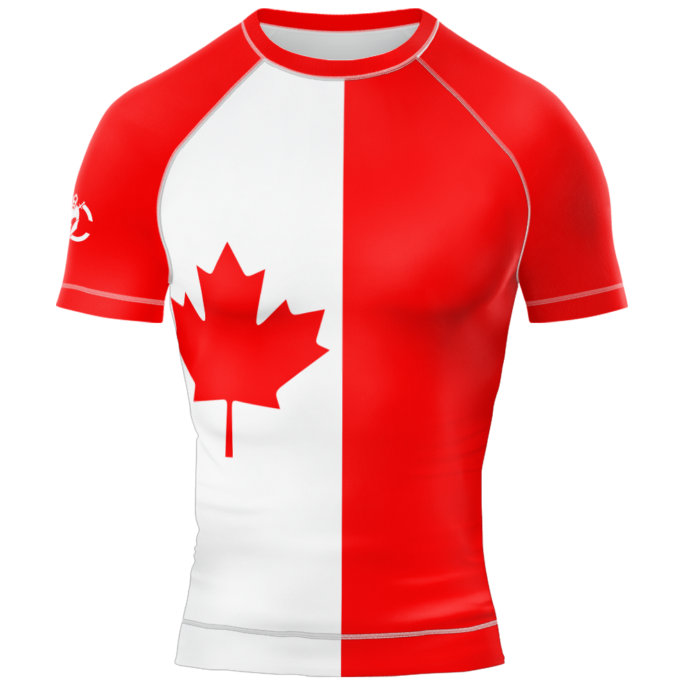 MMA CANADA PATRIOTIC SHORT SLEEVE RASH GUARD