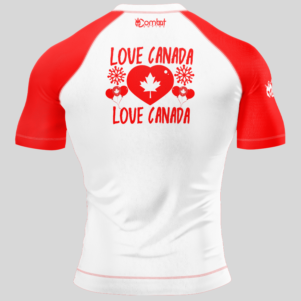 MMA CANADA PATRIOTIC SHORT SLEEVE RASH GUARD