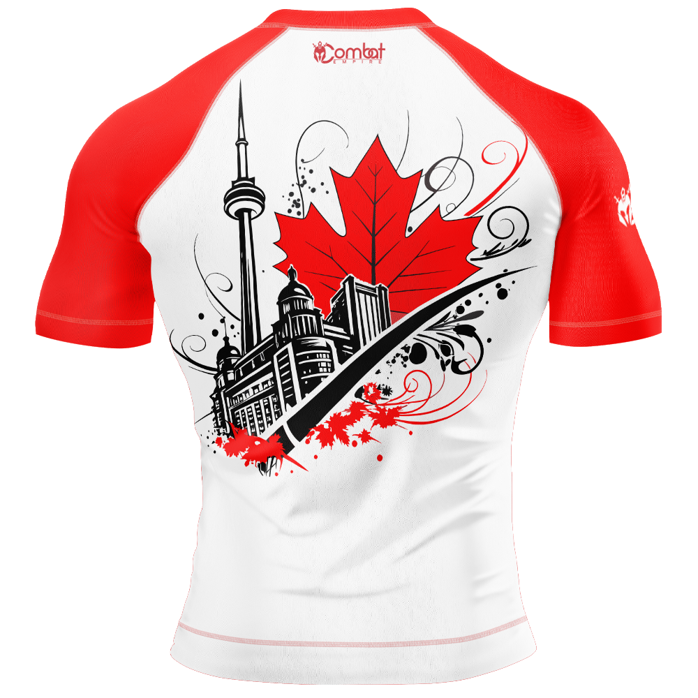 MMA CANADIAN PATRIOTIC SHORT SLEEVE RASH GUARD