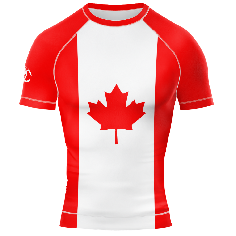 MMA CANADIAN PATRIOTIC SHORT SLEEVE RASH GUARD