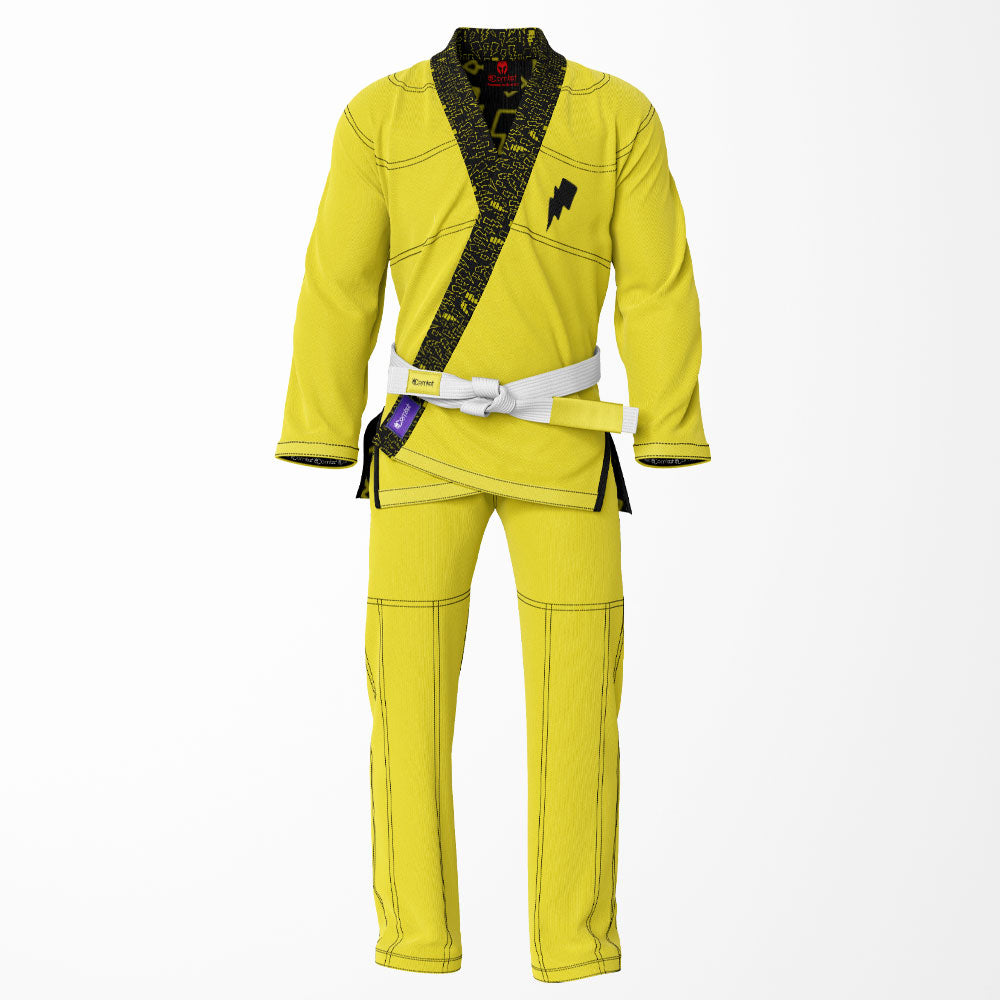 Yellow Grappler CHOKEMON Sublimation Brazilian Jiu Jitsu Gi