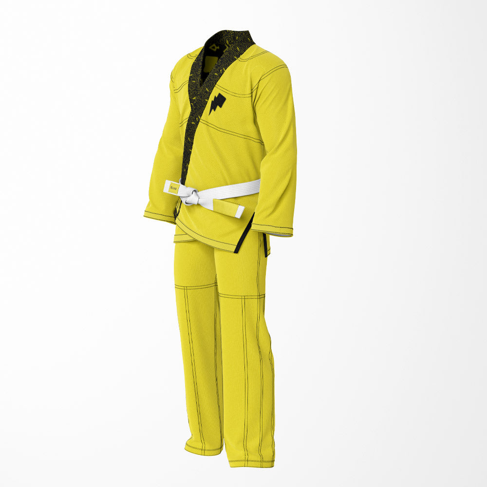 Yellow Grappler CHOKEMON Sublimation Brazilian Jiu Jitsu Gi