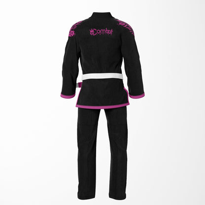 Contender Black Brazilian Jiu Jitsu Gi for Women - Floral Pink BJJ GI