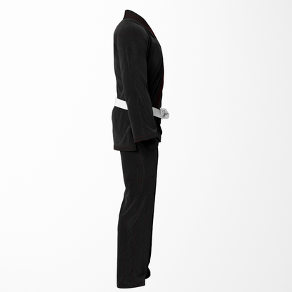 Combat Classic Black Brazilian Jiu Jitsu Gi with Red Threading