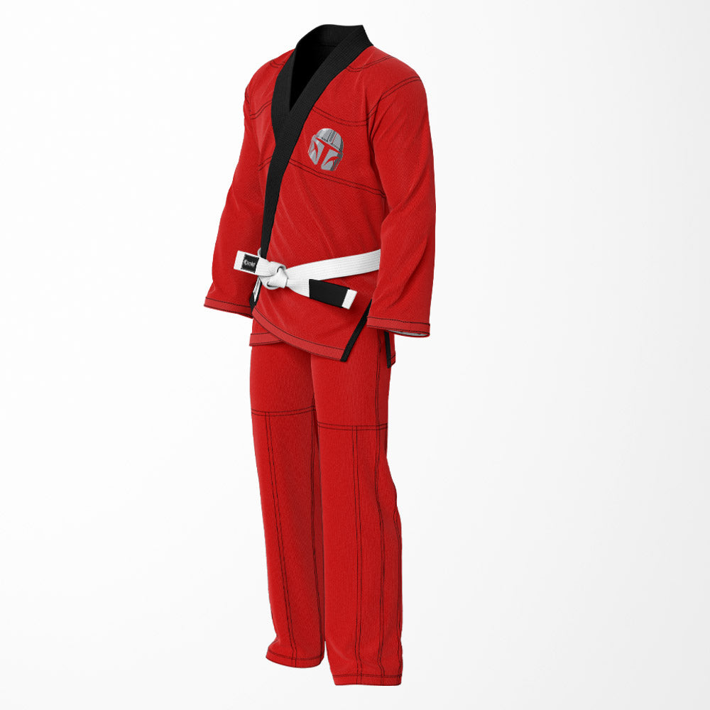 Mandalorian Helmet Red Sublimation Brazilian Jiu Jitsu Gi - Star Wars Inspired BJJ GI