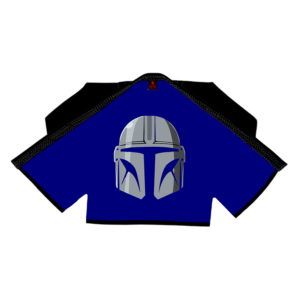 Mandalorian Helmet Black Sublimation Brazilian Jiu Jitsu Gi - Star Wars Inspired BJJ GI