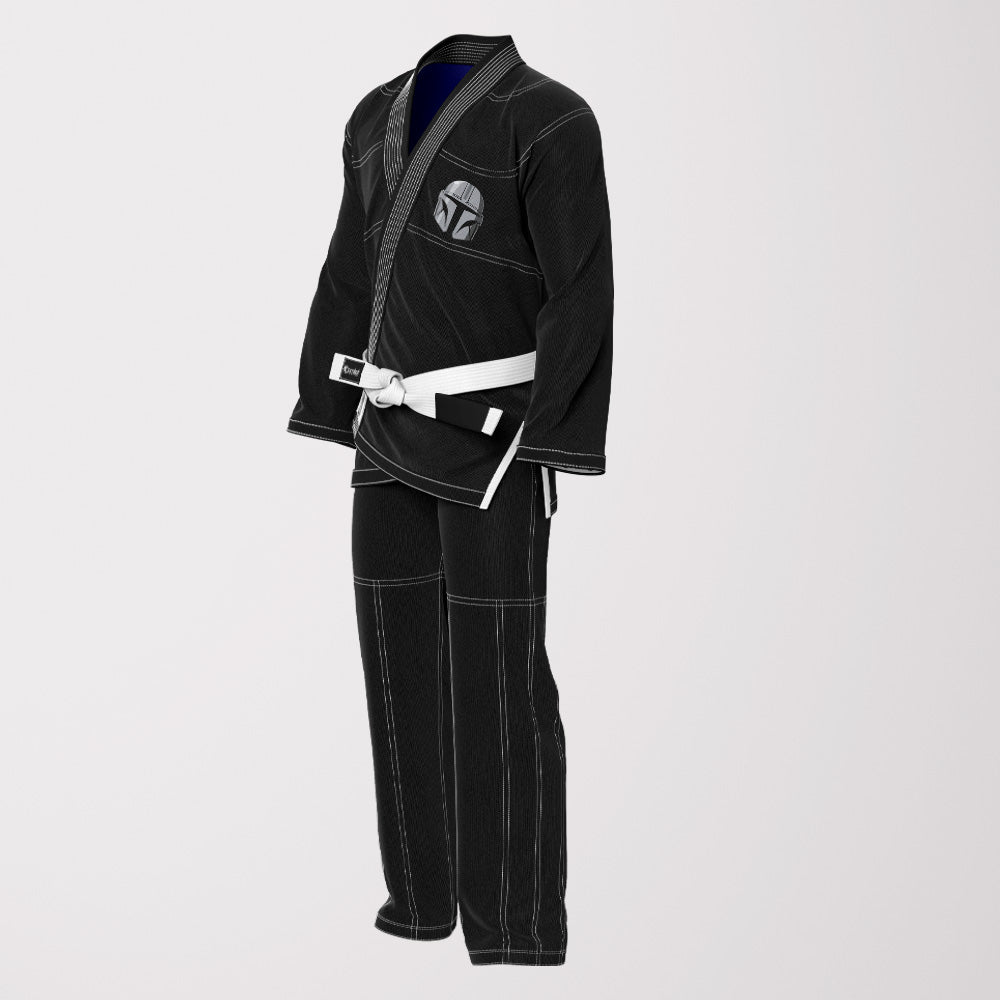 Mandalorian Helmet Black Sublimation Brazilian Jiu Jitsu Gi - Star Wars Inspired BJJ GI