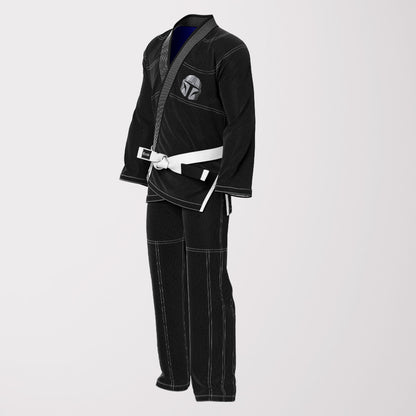 Mandalorian Helmet Black Sublimation Brazilian Jiu Jitsu Gi - Star Wars Inspired BJJ GI