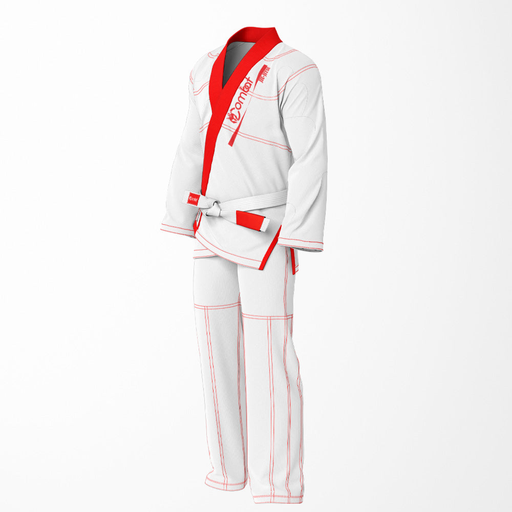 ENJOY A CHOKE Brazililan Jiu Jitsu Gi - White & Red Combo