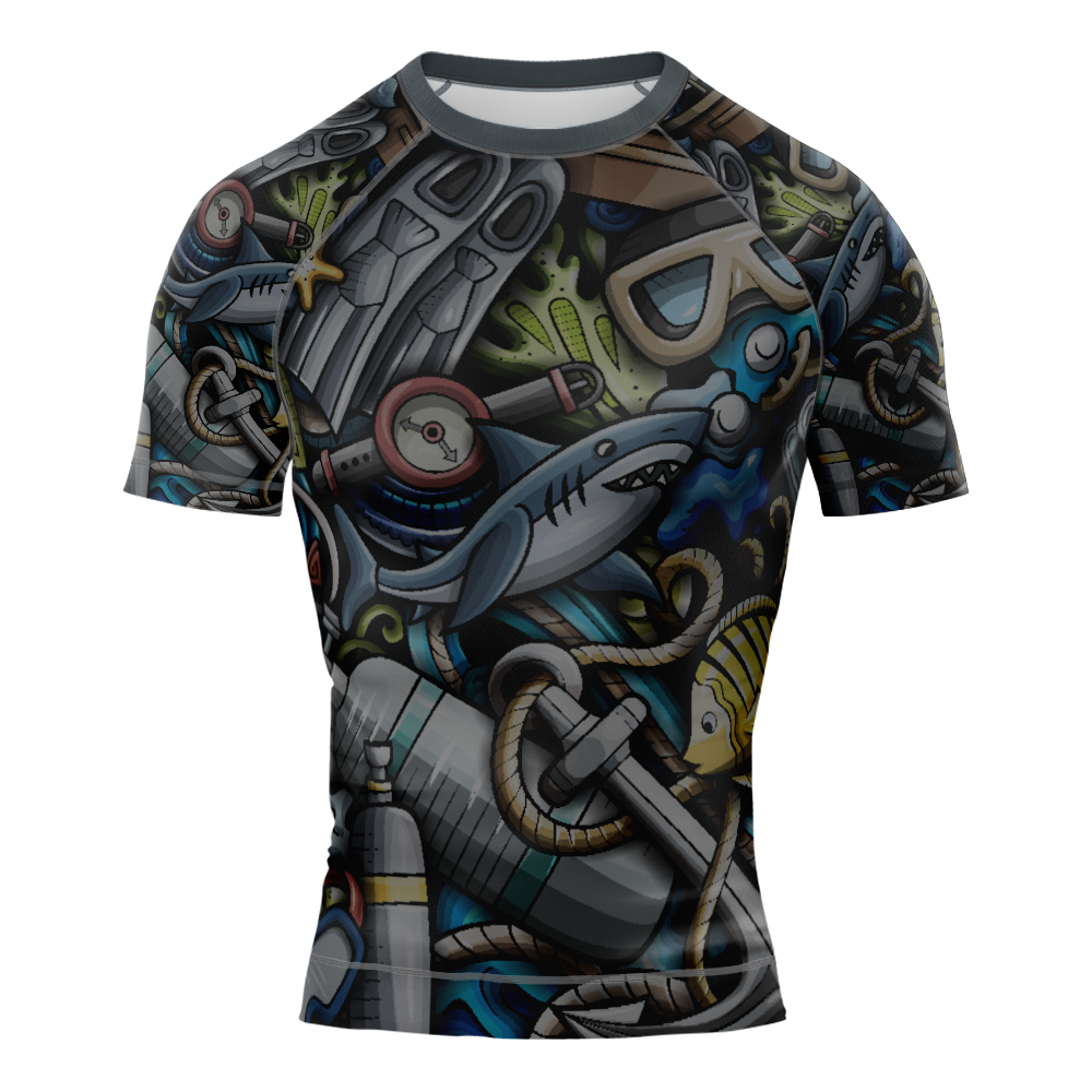 MMA Oceanic Armory Short Sleeve Rash Guard