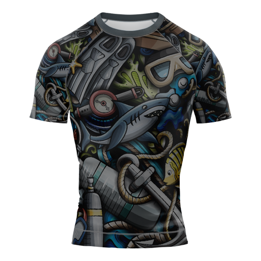 MMA Oceanic Armory Short Sleeve Rash Guard