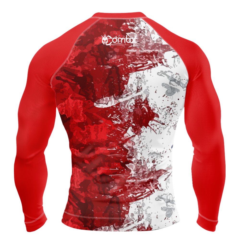 MMA Long Sleeve Flower Texture Rash Guard