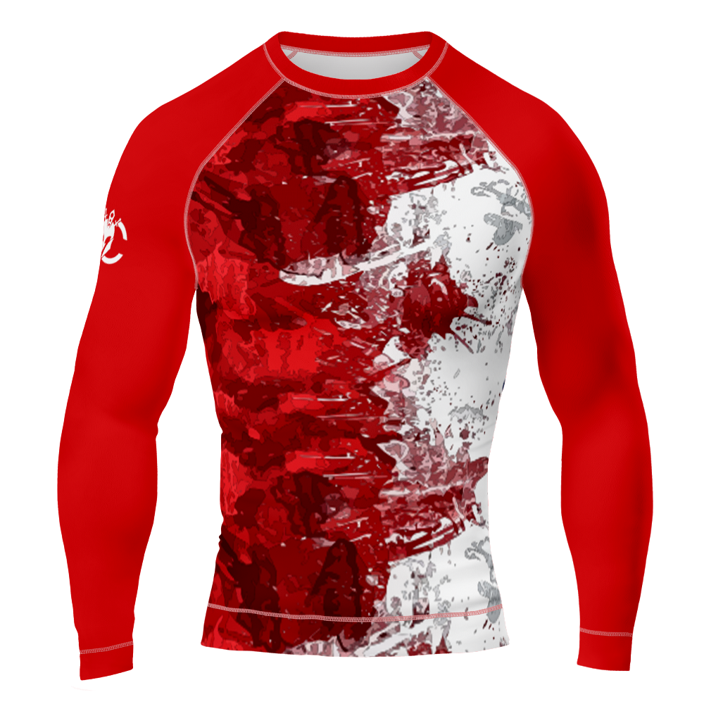 MMA Long Sleeve Flower Texture Rash Guard