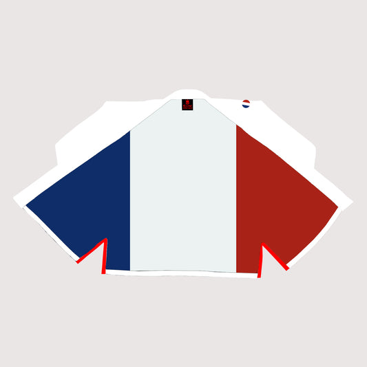 French Flag Sublimation BJJ Gi - White Pearl Wave Patriotic Edition