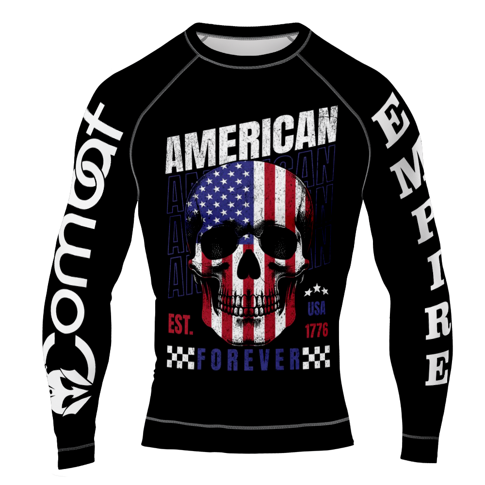MMA American Patriotic Long Sleeve Rash Guard