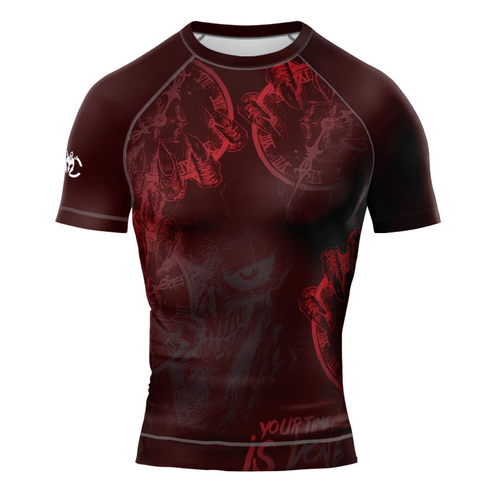 MMA Red Warrior Short Sleeve Rash Guard