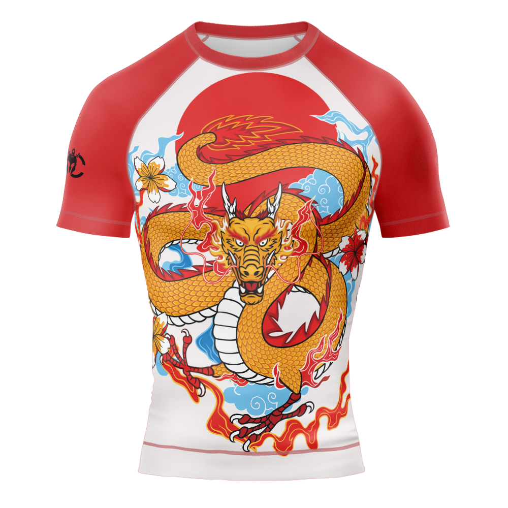 MMA Combat Dragon Short Sleeve Rash Guard