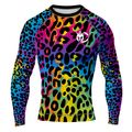 MMA Rainbow Leopard Long Sleeve Rash Guard