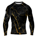 MMA Long Sleeve Black in Gold Texture Rash Guard