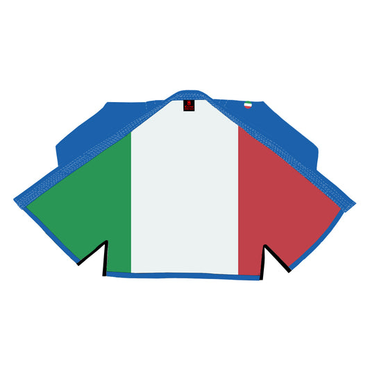 Blue Italian Flag Sublimation Brazilian Jiu Jitsu Gi - Patriotic Edition