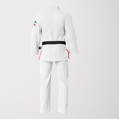 White Italian Flag Sublimation Brazilian Jiu Jitsu Gi - Patriotic Edition