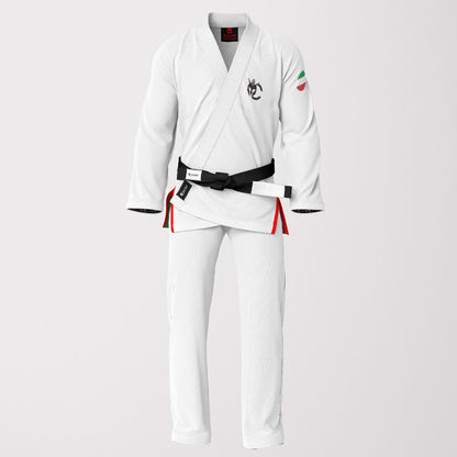 White Italian Flag Sublimation Brazilian Jiu Jitsu Gi - Patriotic Edition