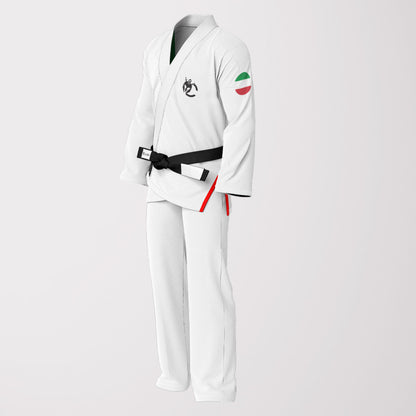 White Italian Flag Sublimation Brazilian Jiu Jitsu Gi - Patriotic Edition