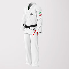 White Italian Flag Sublimation Brazilian Jiu Jitsu Gi - Patriotic Edition