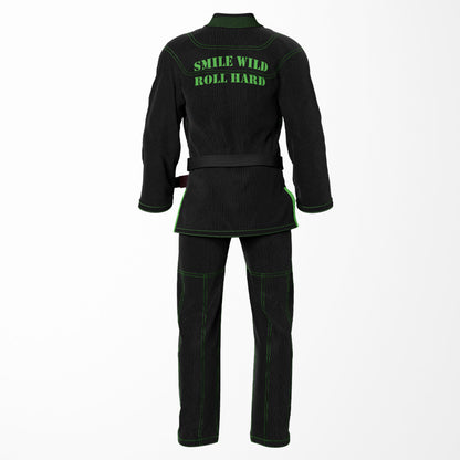 Joker Mad Grin Sublimation Brazilian Jiu Jitsu Gi - Black/Green BJJ GI