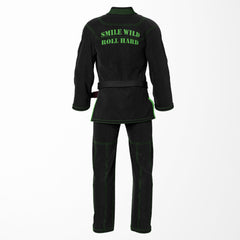 Joker Mad Grin Sublimation Brazilian Jiu Jitsu Gi - Black/Green BJJ GI