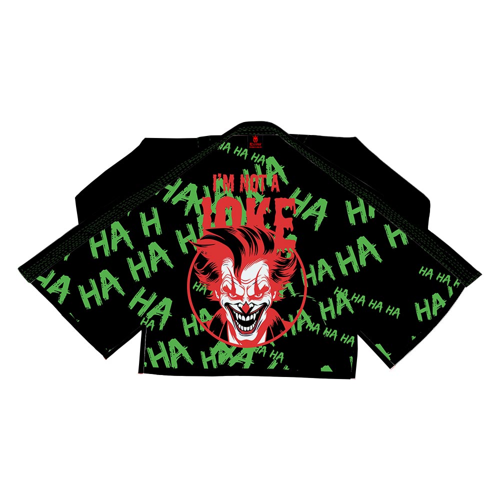 Joker Mad Grin Sublimation Brazilian Jiu Jitsu Gi - Black/Green BJJ GI