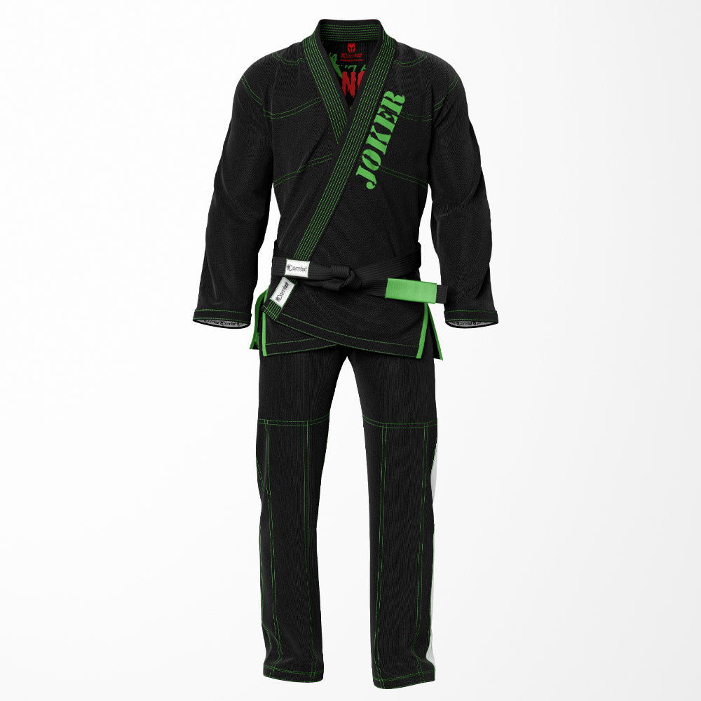 Joker Mad Grin Sublimation Brazilian Jiu Jitsu Gi - Black/Green BJJ GI