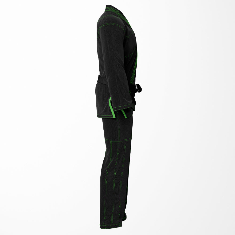 Joker Mad Grin Sublimation Brazilian Jiu Jitsu Gi - Black/Green BJJ GI