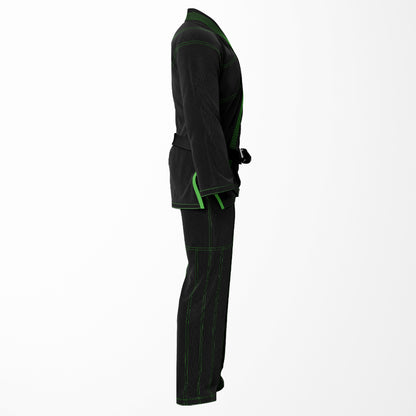 Joker Mad Grin Sublimation Brazilian Jiu Jitsu Gi - Black/Green BJJ GI