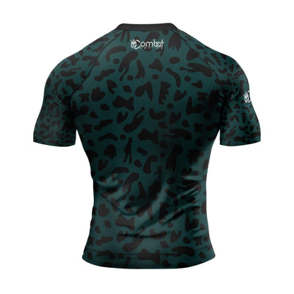 MMA Leopard Pattern Short Sleeve Rash Guard