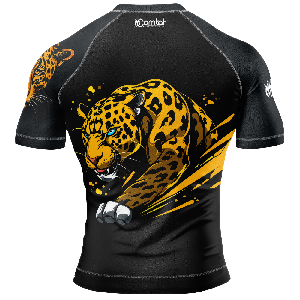 MMA LEOPARD SHORT SLEEVE RASH GUARD