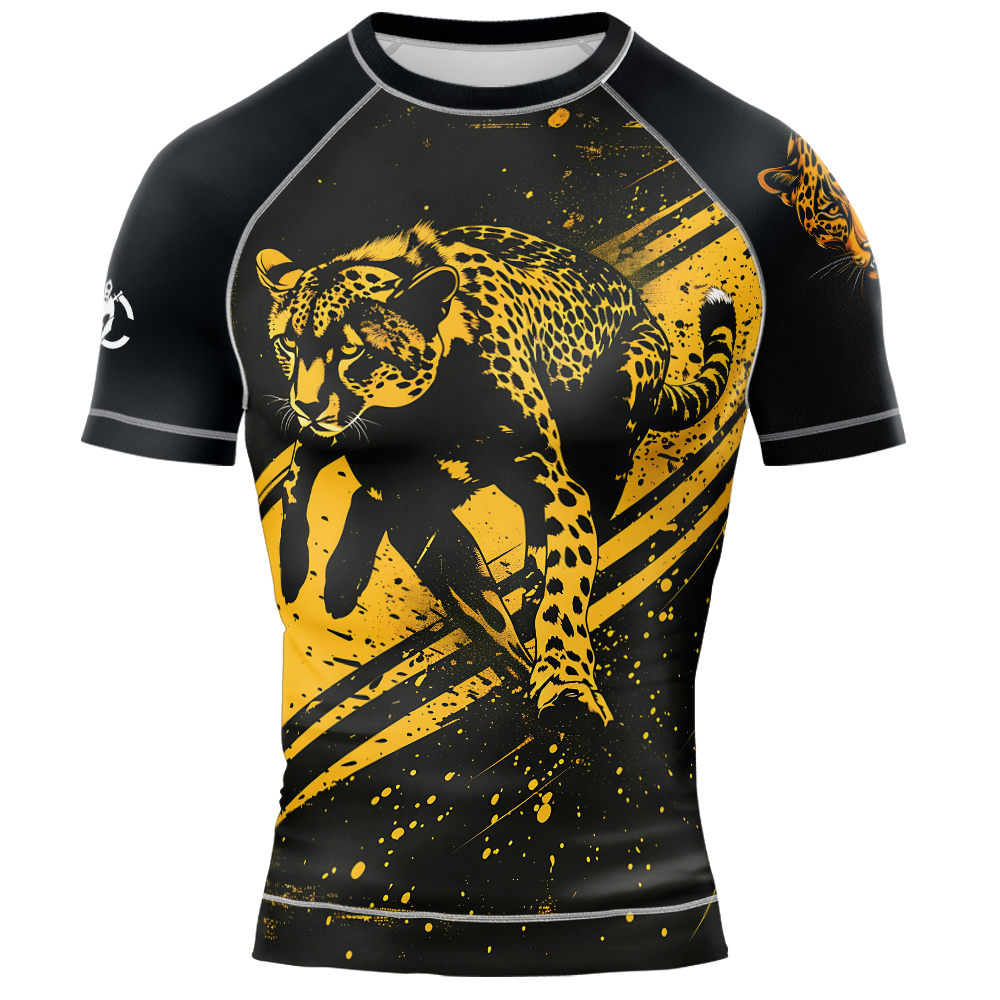 MMA LEOPARD SHORT SLEEVE RASH GUARD