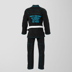 Bruce Lee BE WATER Sublimation Brazilian Jiu Jitsu Gi - Black/Blue BJJ GI