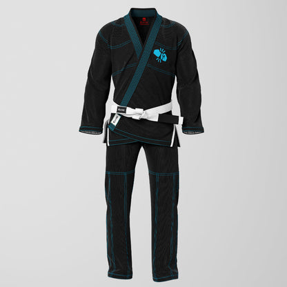 Bruce Lee BE WATER Sublimation Brazilian Jiu Jitsu Gi - Black/Blue BJJ GI