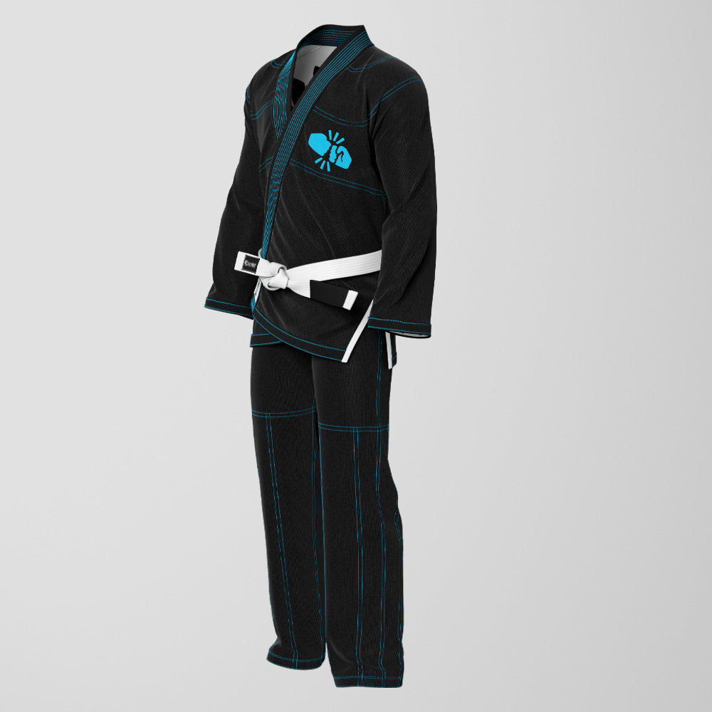 Bruce Lee BE WATER Sublimation Brazilian Jiu Jitsu Gi - Black/Blue BJJ GI