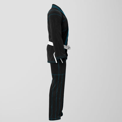 Bruce Lee BE WATER Sublimation Brazilian Jiu Jitsu Gi - Black/Blue BJJ GI